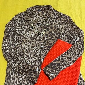 J. Mc Laughlin animal print BLOUSE
